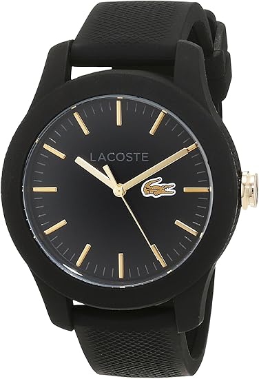 Lacoste Analog Quartz Watch for Women with Black Silicone Strap - NEW