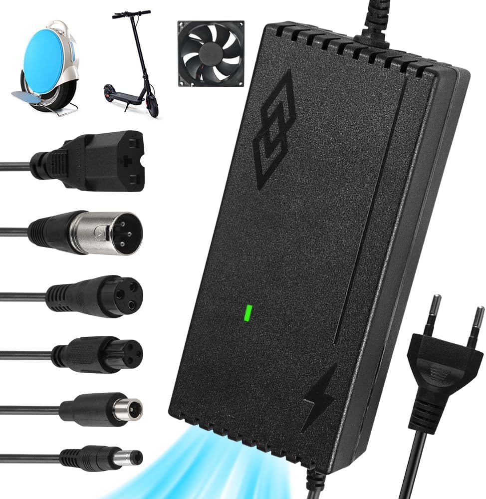 54.6V 2A Ladegerät 6 in 1 für E-Scooter Hoverboard E-Bike Akku 🔋