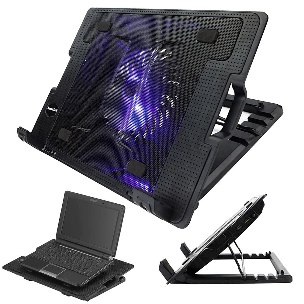 NOTEBOOK COOLER COOLER PAD LAPTOP FAN for 9-17" inches, 5-STAGES