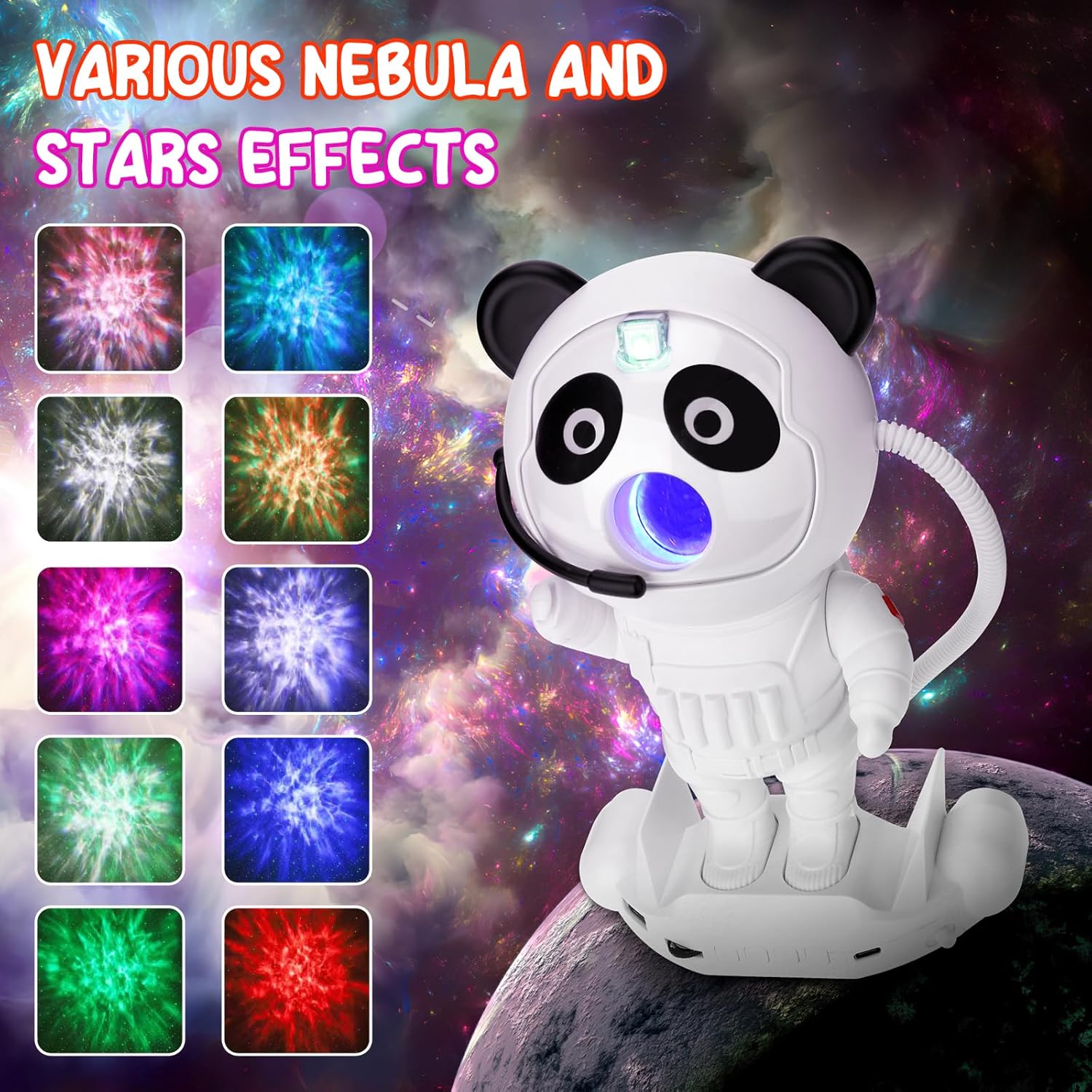 LED Astronaut Sternenprojektor mit Bluetooth-Lautsprecher & Fernbedienung – 360° drehbar, Timerfunktion, Nebeleffekte, Nachtlicht für Kinder & Erwachsene