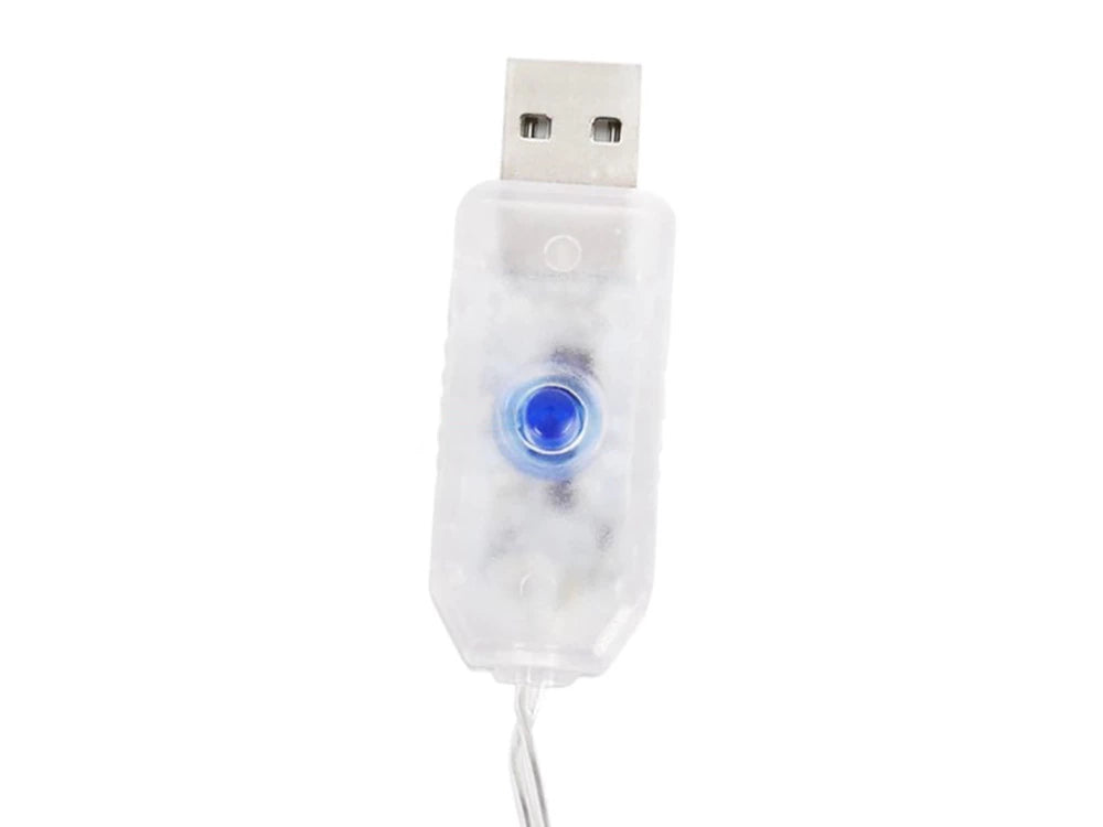 Mikro LED Lichtervorhang 300 LEDs 3x3m – USB Stromversorgung & Fernbedienung, kaltweiß