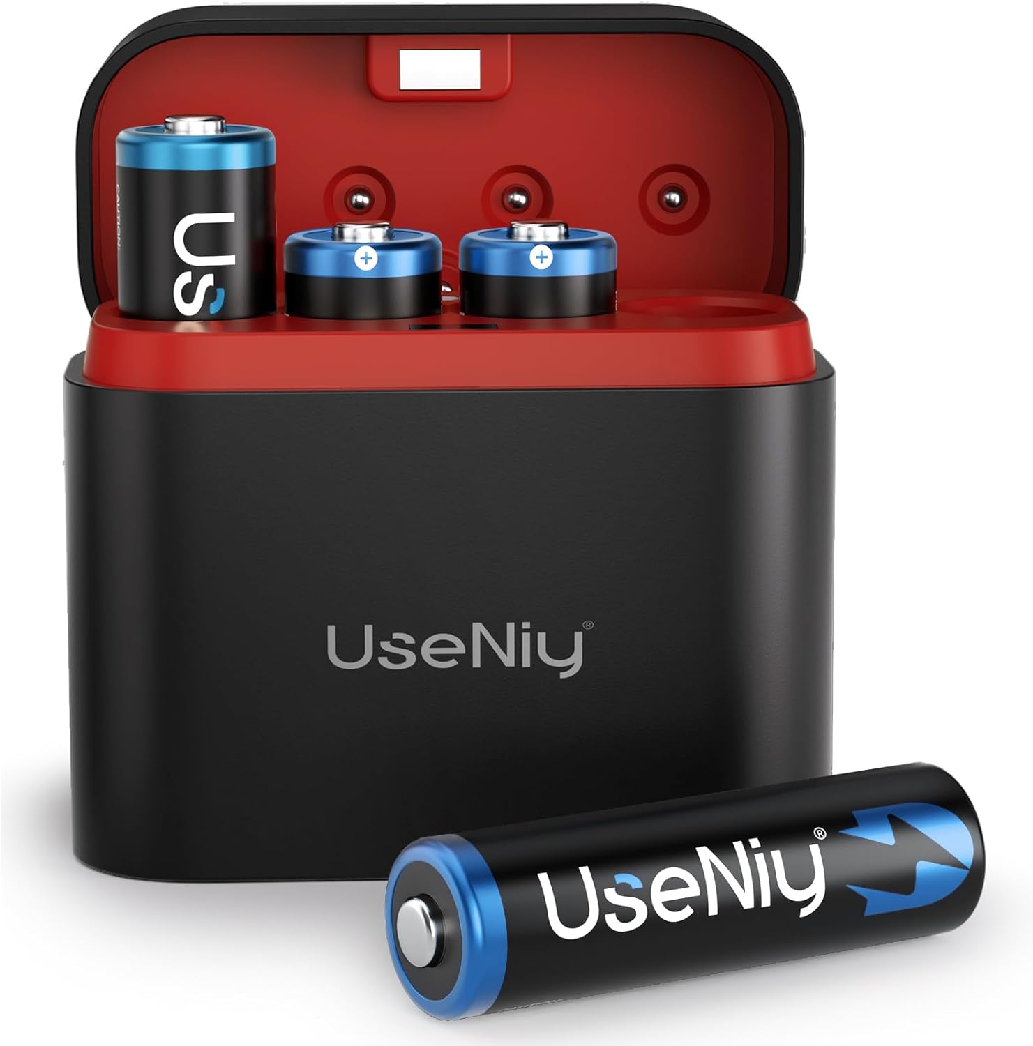 4x AA Lithium Akku 1.5V 3000mWh inkl. Ladegerät & Box – Wiederaufladbar 🔋 🔄