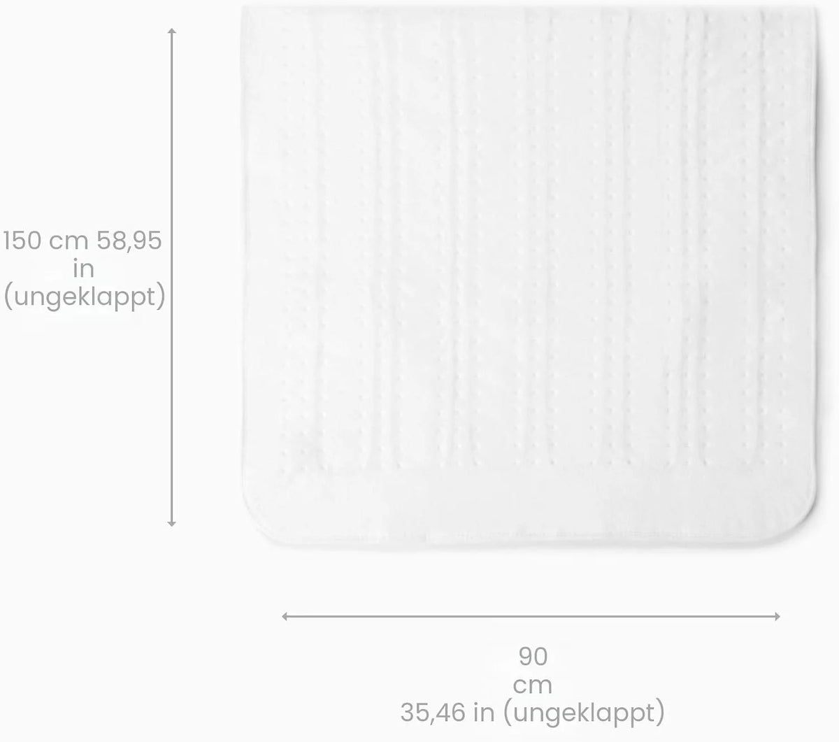 Medisana HU 665 Wärmeunterbett 150 x 80 cm – elektrische Heizdecke mit 3 Temperaturstufen, Kabelfernbedienung & Überhitzungsschutz