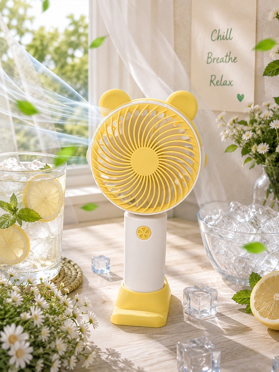 Mini USB Ventilator mit Handyhalter 3 Stufen Lüfter Tisch tragbar leise 🌬️🔋🌀