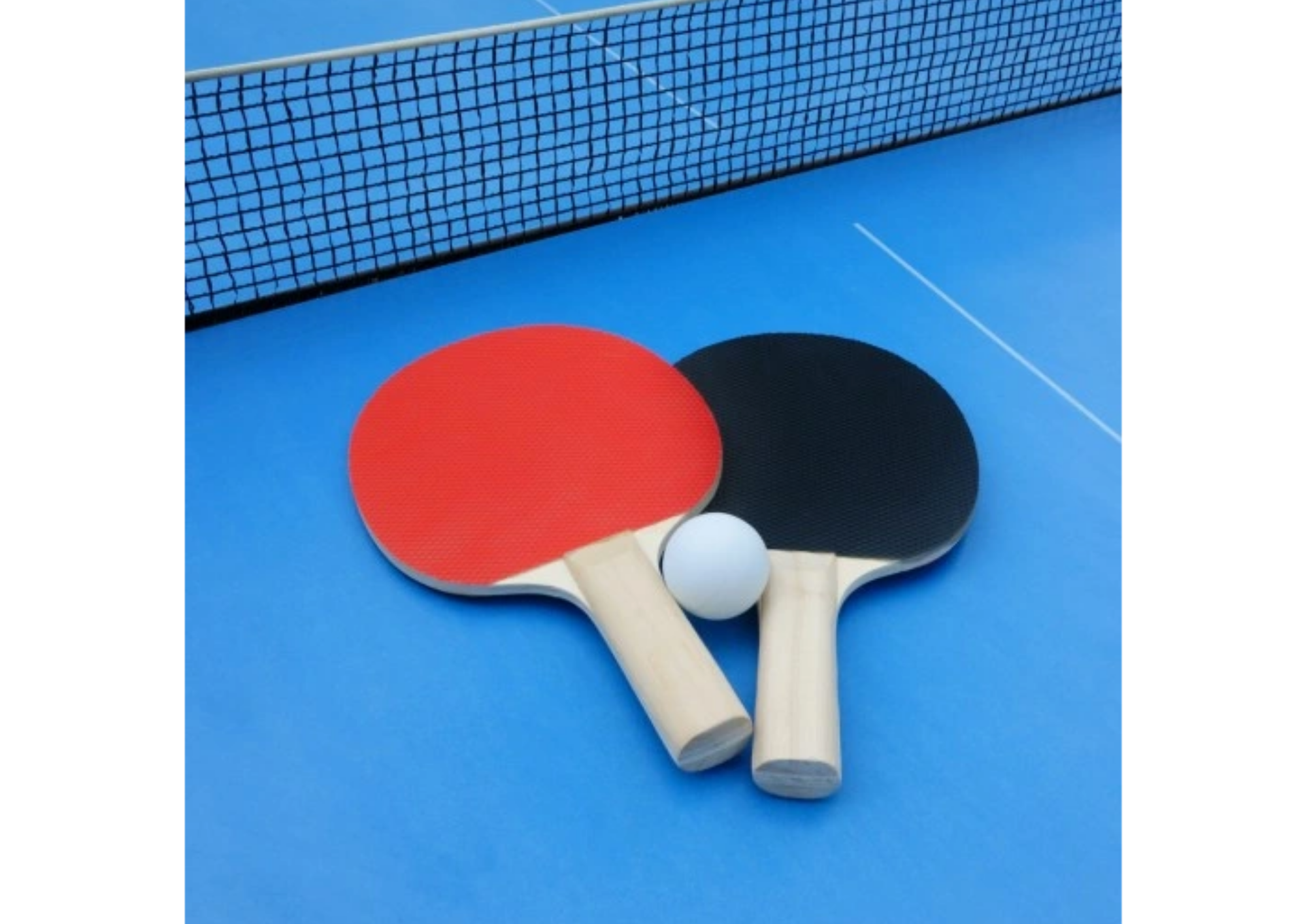Tischtennis Set mit 2 Schlägern und 3 Bällen – Ping Pong Freizeit Spielset