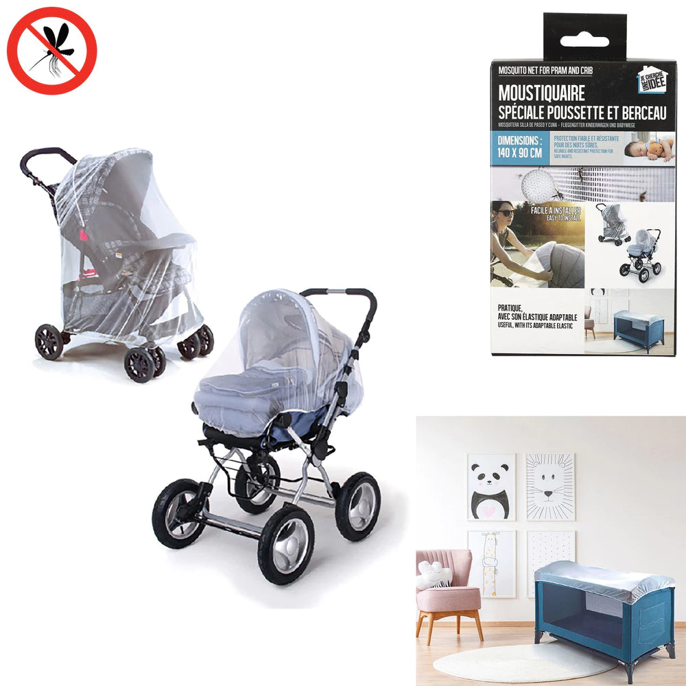 2-piece insect protection universal mosquito net for stroller car seat buggy