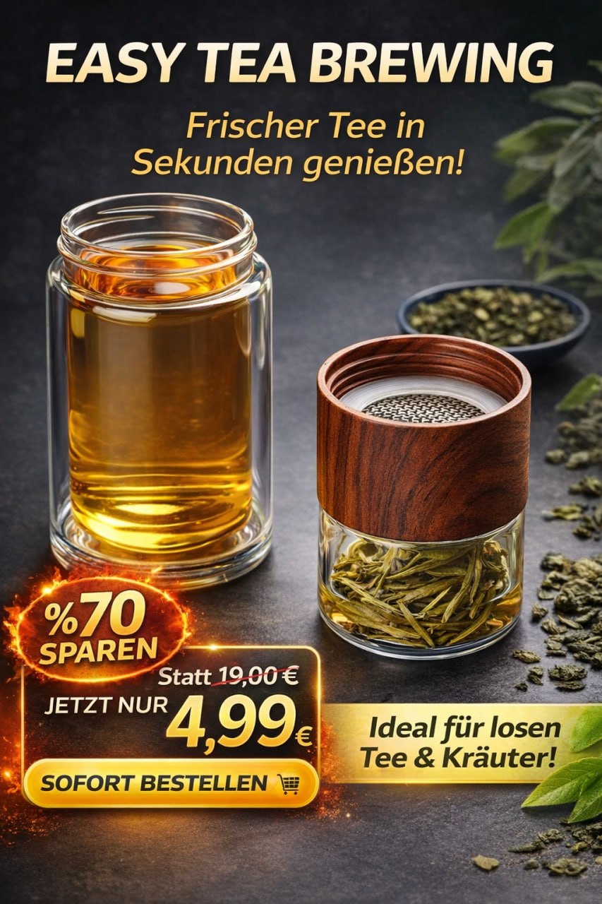 300 ml Glas Teebecher mit Teesieb – Doppelwandig, Hitzebeständig, Tragbar