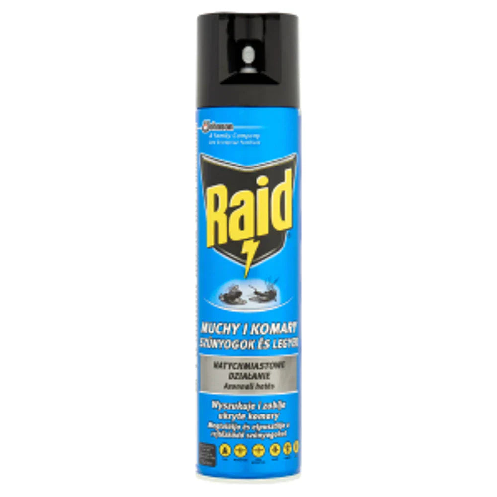 7 x Raid Insektenspray 400ml gegen Fliegen & Mücken – Sofortwirkung