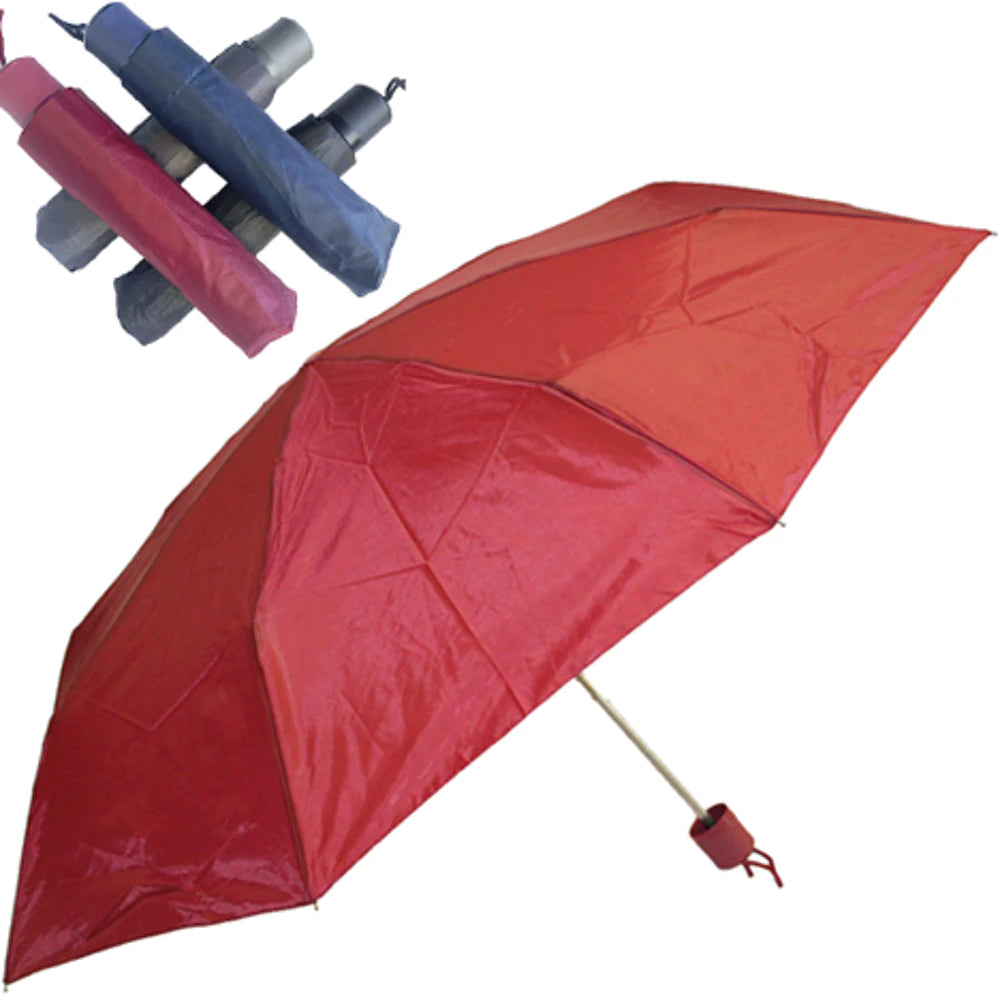 Klassischer Taschenschirm 100 cm – Anthrazit, Schwarz, Blau, Bordeaux (Sortiert)