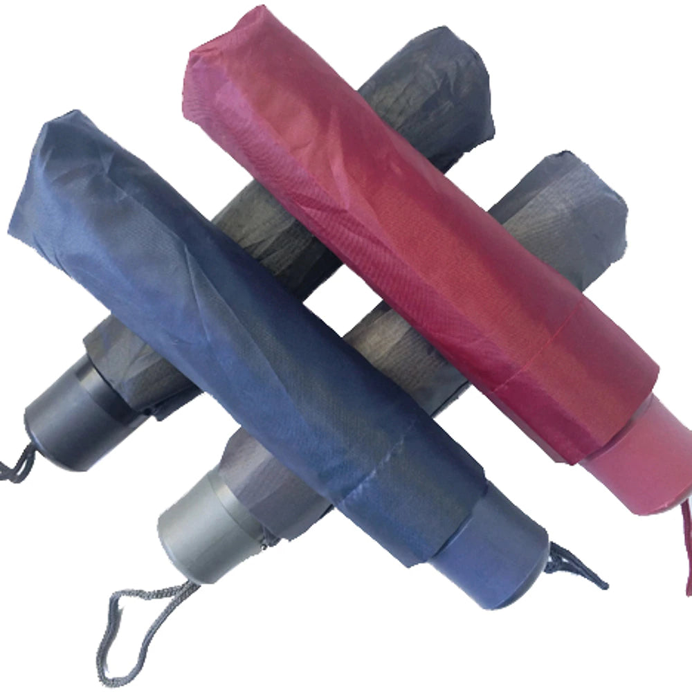 Klassischer Taschenschirm 100 cm – Anthrazit, Schwarz, Blau, Bordeaux (Sortiert)