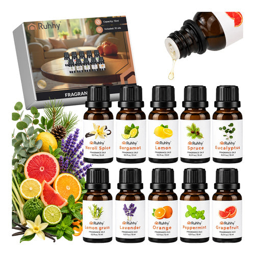 RUHHY Duftöl Set 10x15ml – Duftöle für Diffusor, Luftbefeuchter und Ar