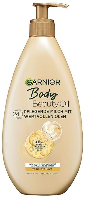 Garnier nährende Milch/Körper mit 4 wertvollen Ölen: Argan, Macadamia