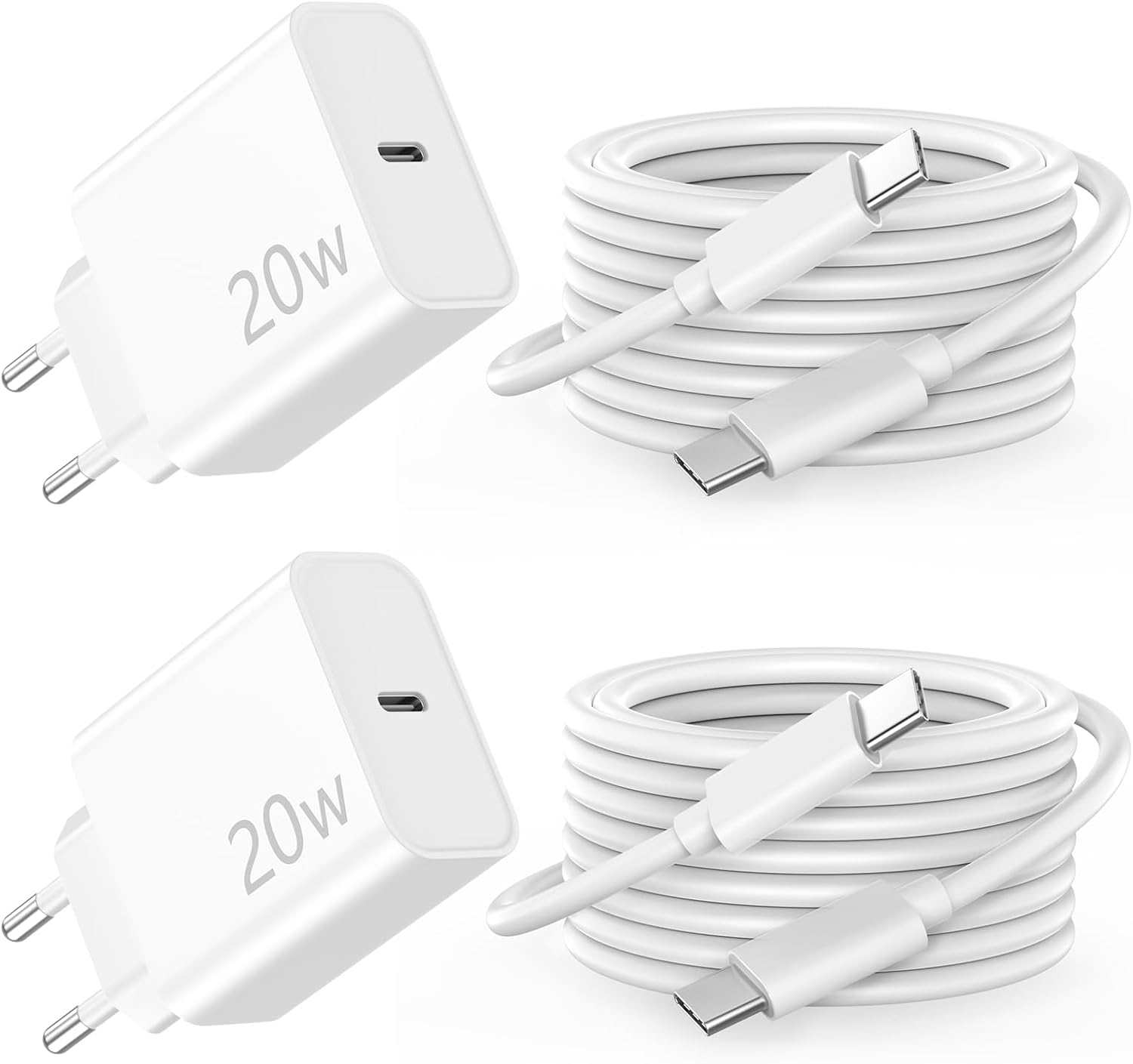 ⚡️ Fast, Safe & Compatible – 20W USB C Charger Set for iPhone 16 & 15 Series