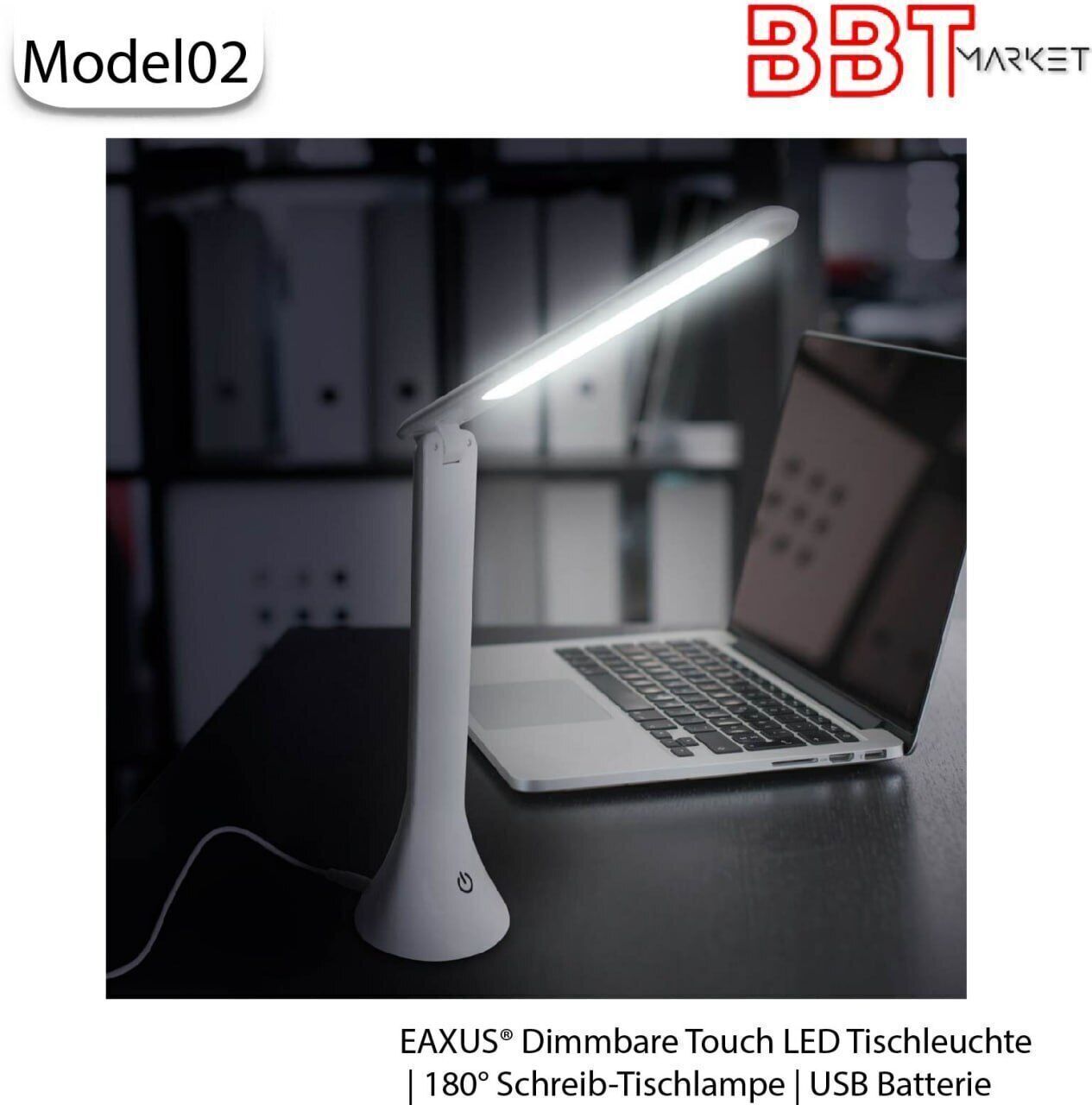 Schreibtischlampe LED Dimmbare Tischleuchte, Tischlampe mit 3 Farb Leselampe neu