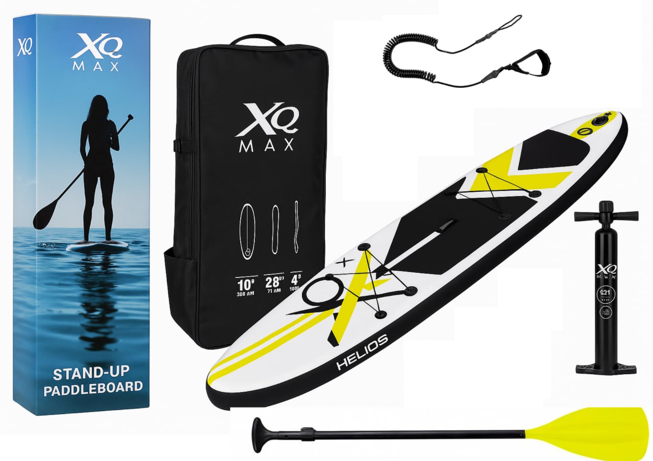 SUP Board Set 305x71x10 cm aufblasbar bis 100kg mit Paddel & Pumpe