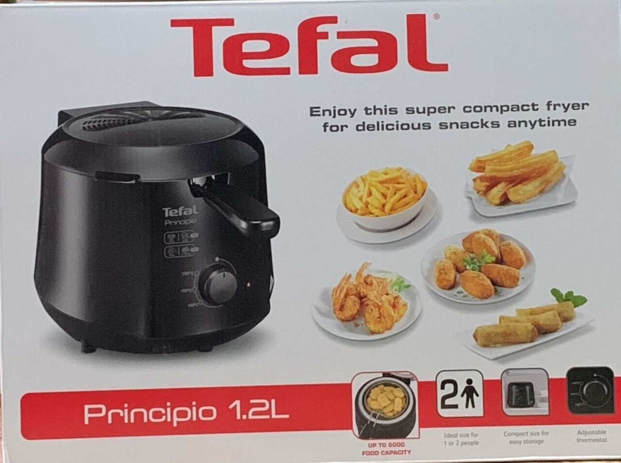 Tefal Kompakte Fritteuse Principio 1,2 Liter Deep Fryer 1000W Cool-Touch NEU OVP