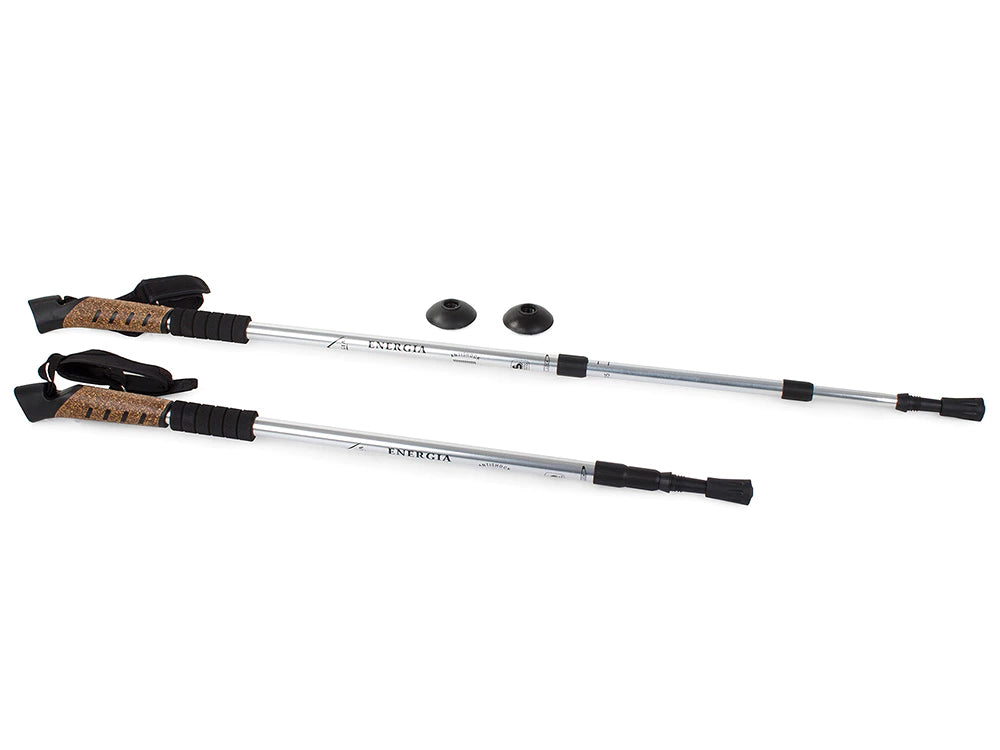 Teleskop Nordic Walking Stöcke Wanderstöcke Antischock 64-135 cm Alu Kork 🏞️💪