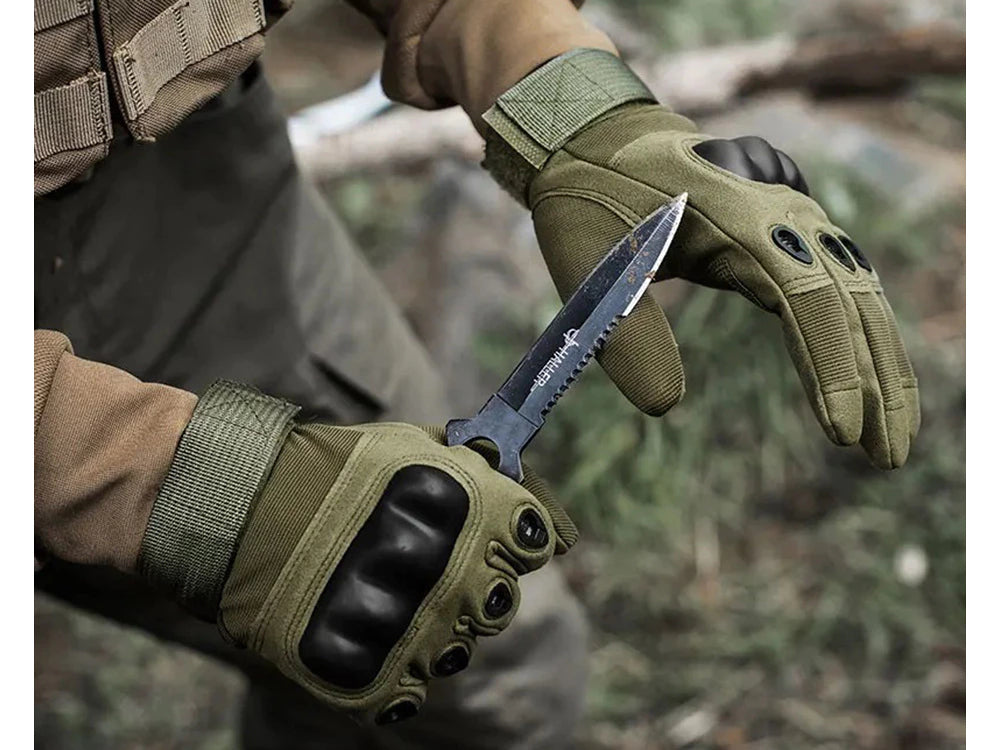 Taktische Thermo Handschuhe XL – Touchscreen, Militär, rutschfest, Khaki