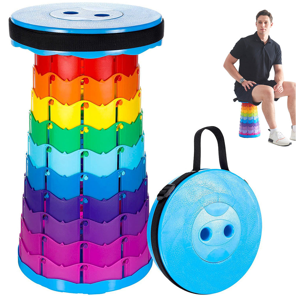 Tragbarer Klappstuhl Klapphocker Verstellbarer Höhenverstellbar Hocker Teleskop