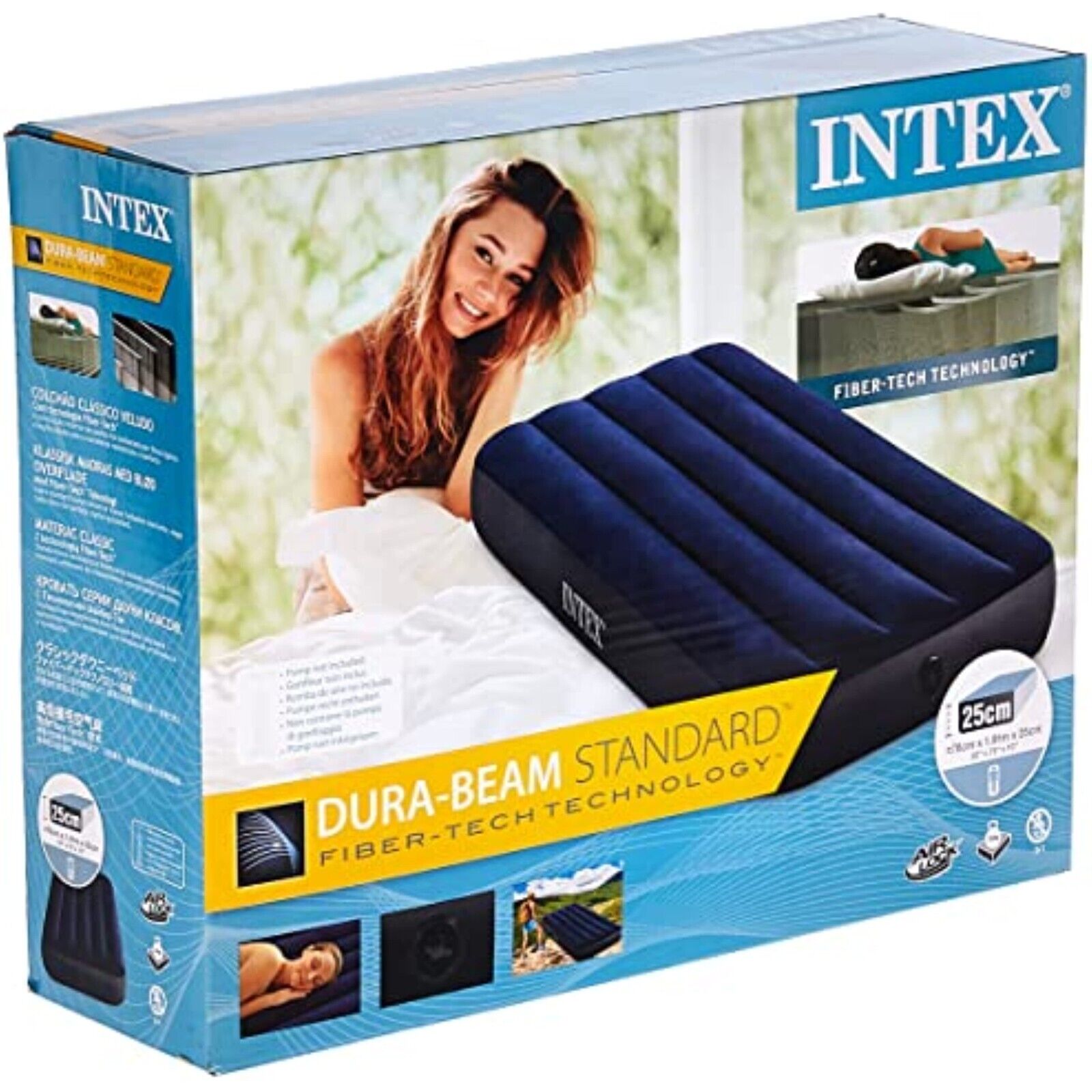 Intex Dura-Beam Luftbett 191x76x25 cm – Aufblasbares Einzelbett für Gäste, Camping & Reisen 6941057408392
