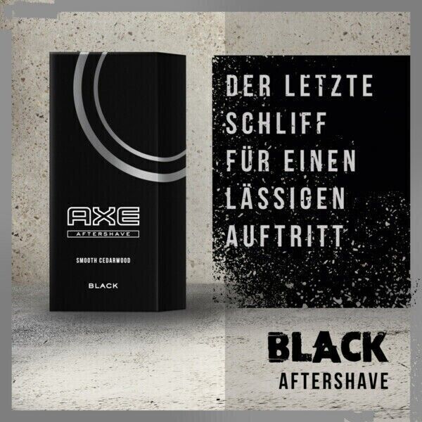 Axe After Shave Black 1 x 100 ml, 4 x 100 ml Aftershave Rasur Rasierwasser
