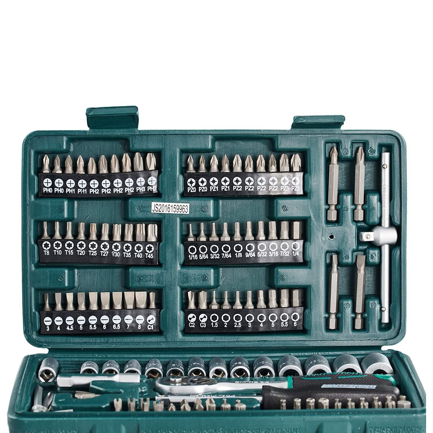Brüder Mannesmann M29166 130-piece socket and bit set
