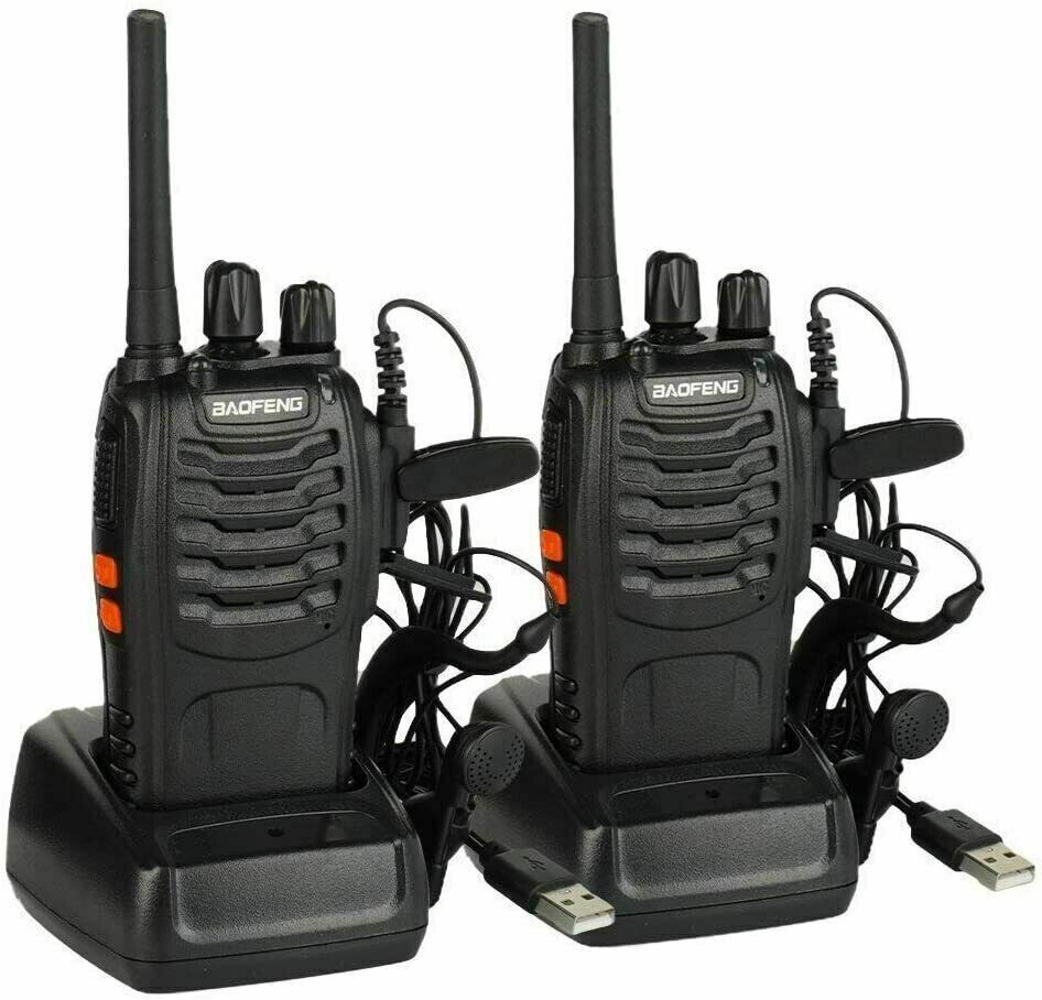 Walkie Talkie, 2-pack Rechargeable 16 channels, UHF, 446MHz License-free