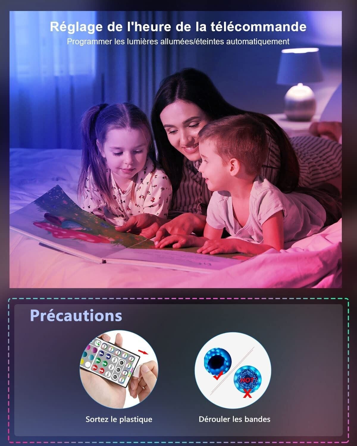 30m LED RGB Strip Set 12W power supply 44-key remote control band new in original packaging