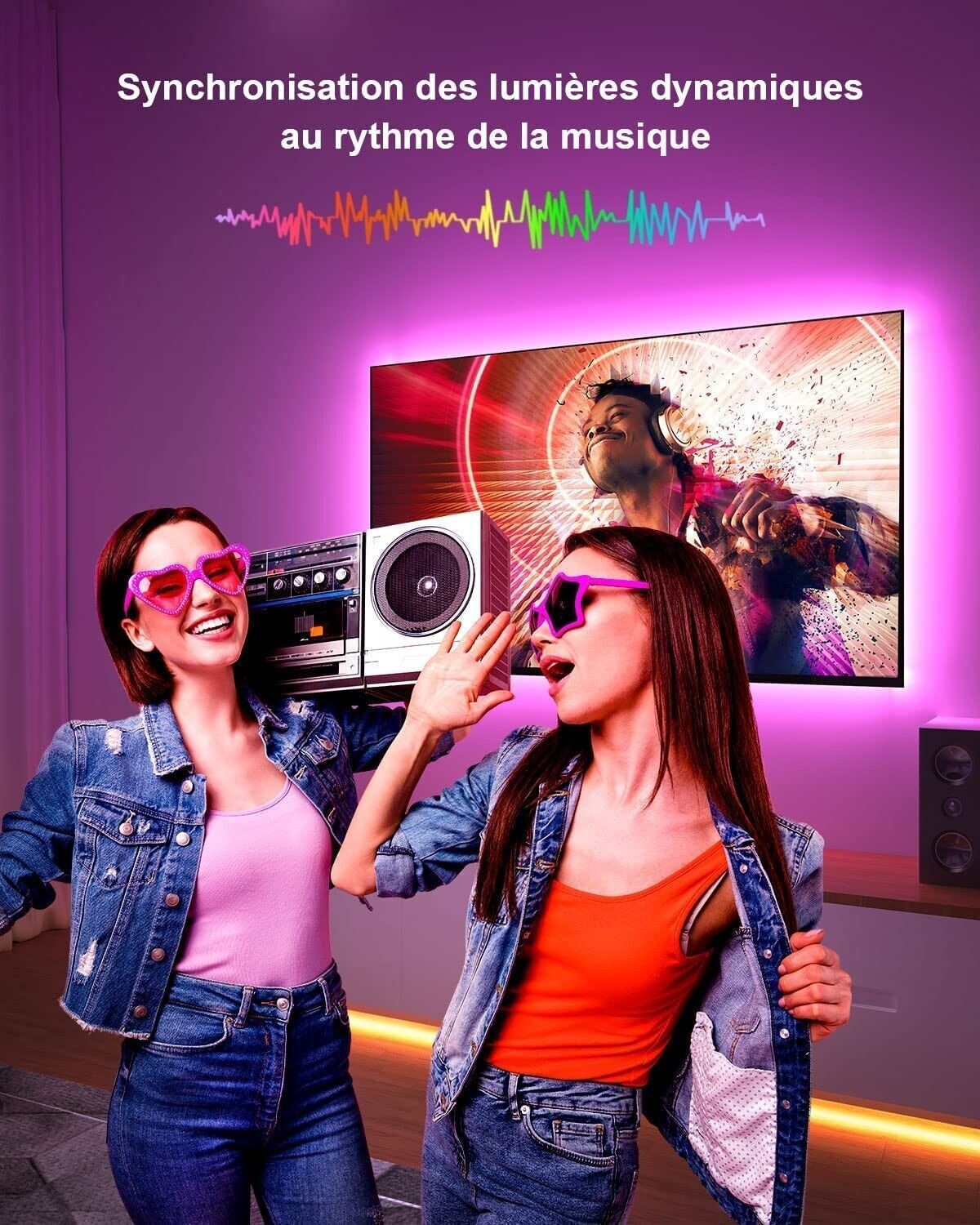 30m LED RGB Strip Set 12W power supply 44-key remote control band new in original packaging