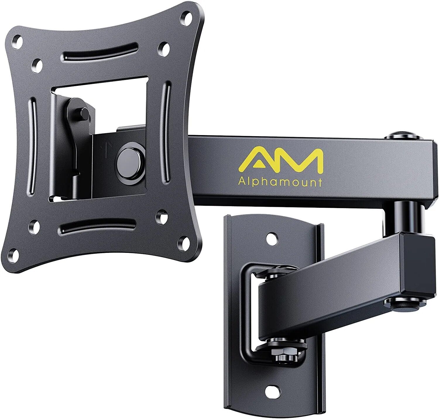 Alphamount TV Wandhalterung, Schwenkbar Neigbar für 13-30Zoll schwarz bis 15kg