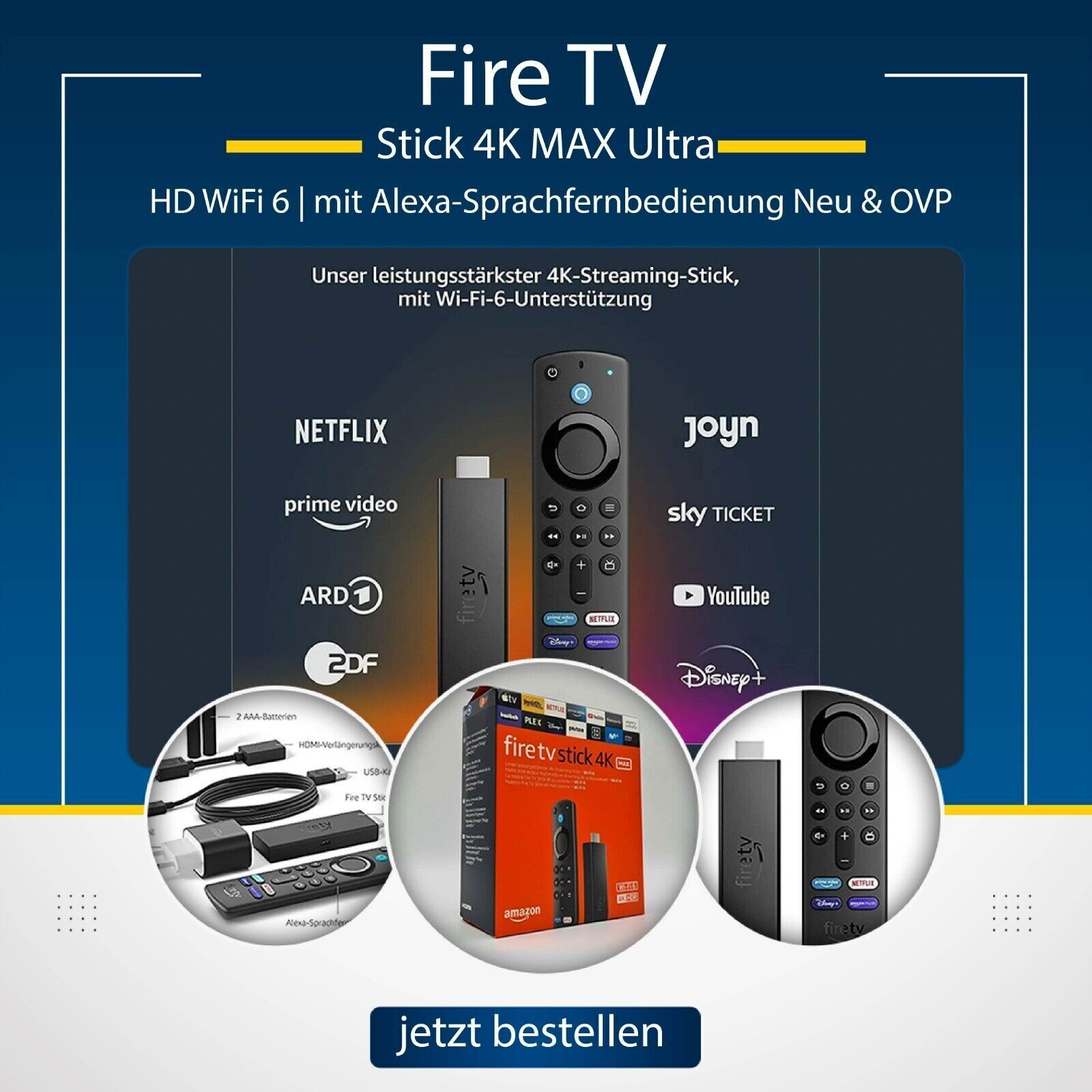 Amazon Fire TV Stick variants 4K / 4K Max / Lite with Alexa voice remote
