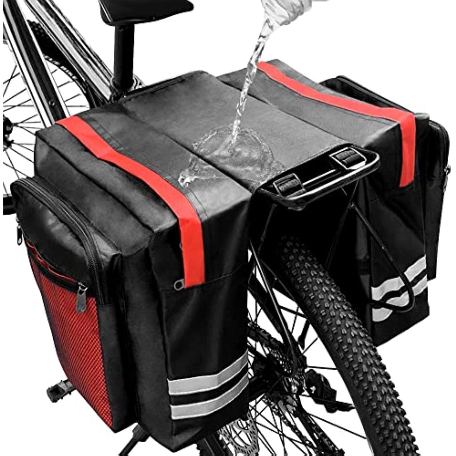 Fischer pannier rack bag 30L bicycle bag side bag 2-compartment bike case
