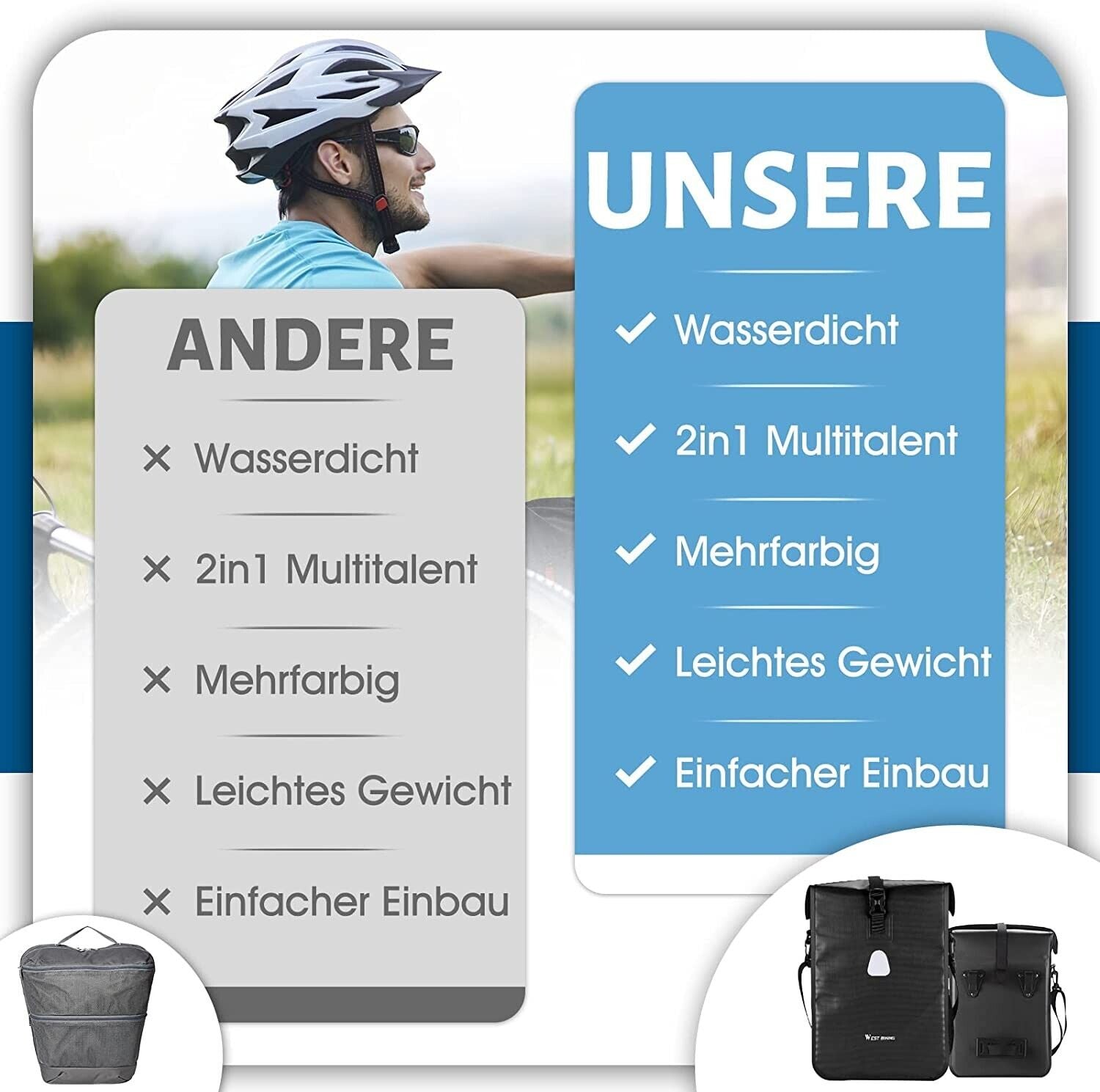 Bicycle bag waterproof single 18 liters wire black bicycle bag bike case