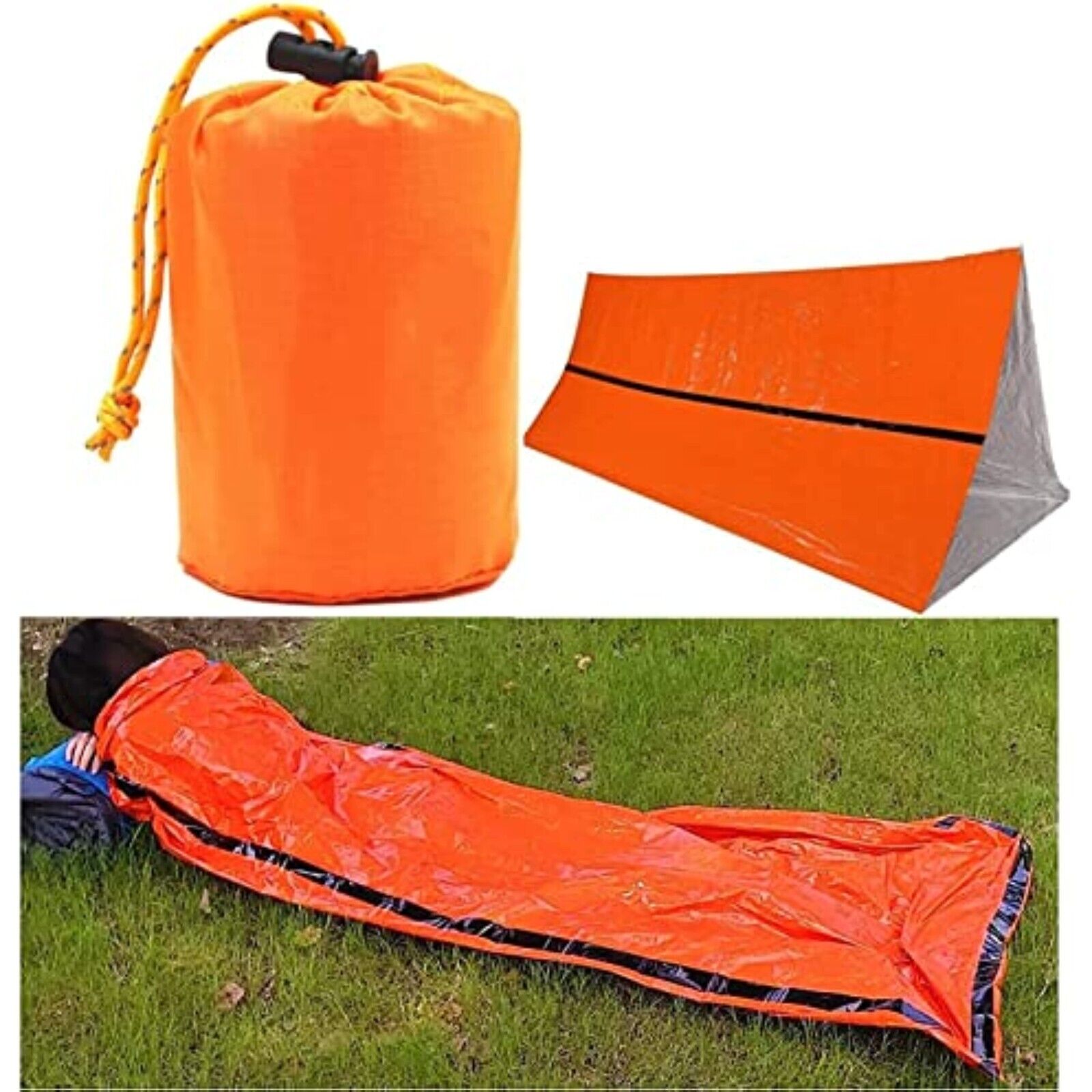 Notfall Überleben Schlafsack,Wasserdicht Biwaksack Notfallzelt Rettungsdecken DE