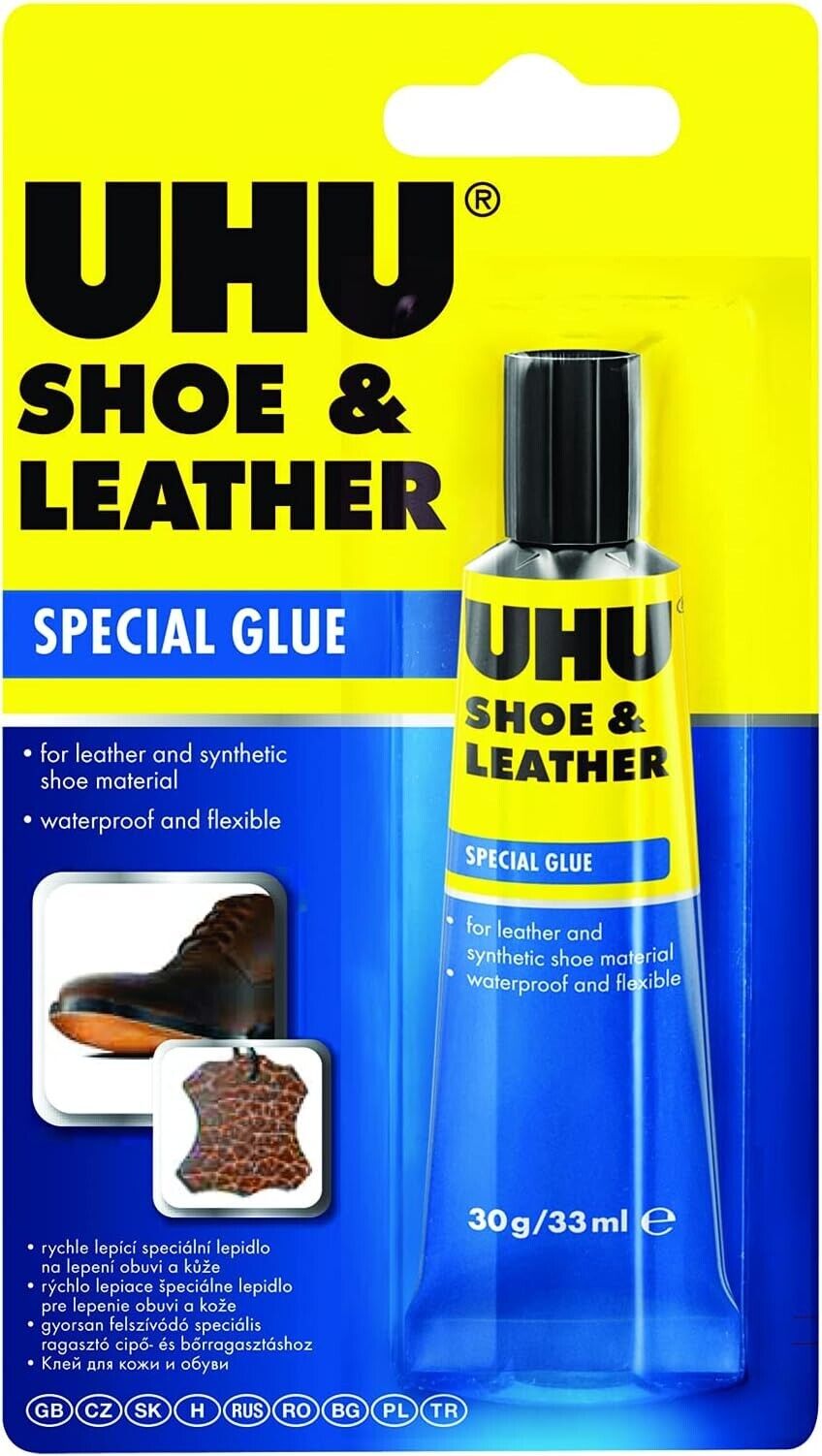 UHU SHOE & LEATHER Glue 30g Tube Special Glue Leather Glue Shoe Glue new