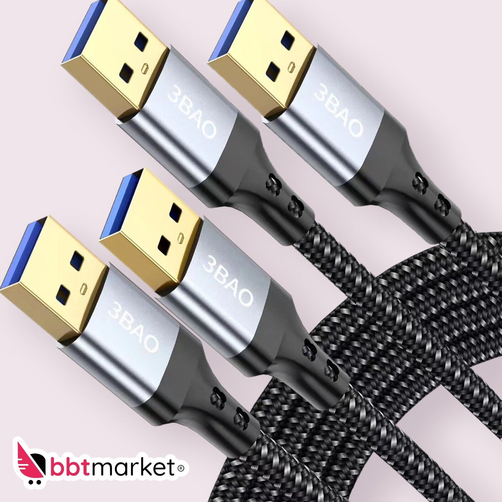 USB 3.0 Kabel 1m 2m NYLON Verlängerungskabel A-Stecker Verlängerung Super Speed