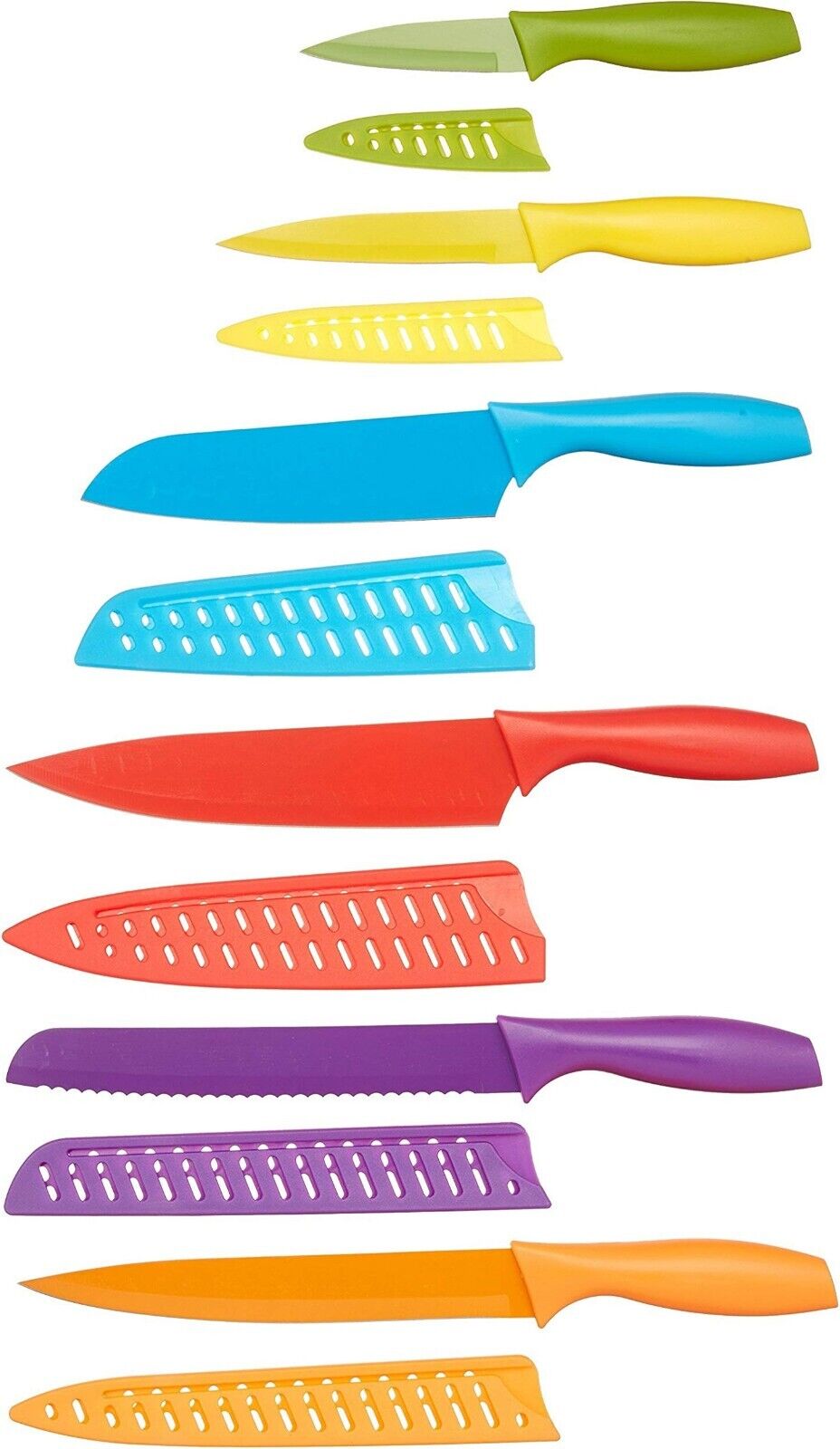 Messer-Set, bunt, 12-teilig