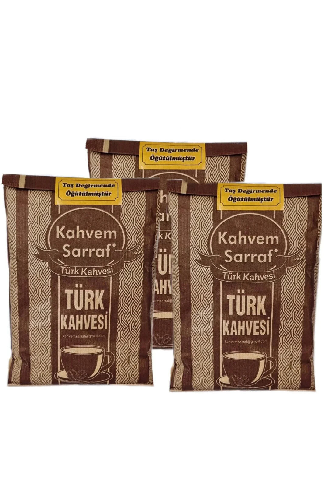 3X Türkischer Kaffee Caffè Türk Kahvesi 90g Kahvem Sarraf