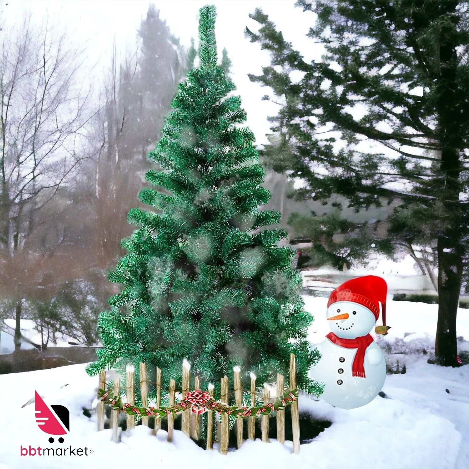 Weihnachtsbaum Christbaum Tannenbaum künstlicher Dekobaum 180 schwer entflammbar 150CM