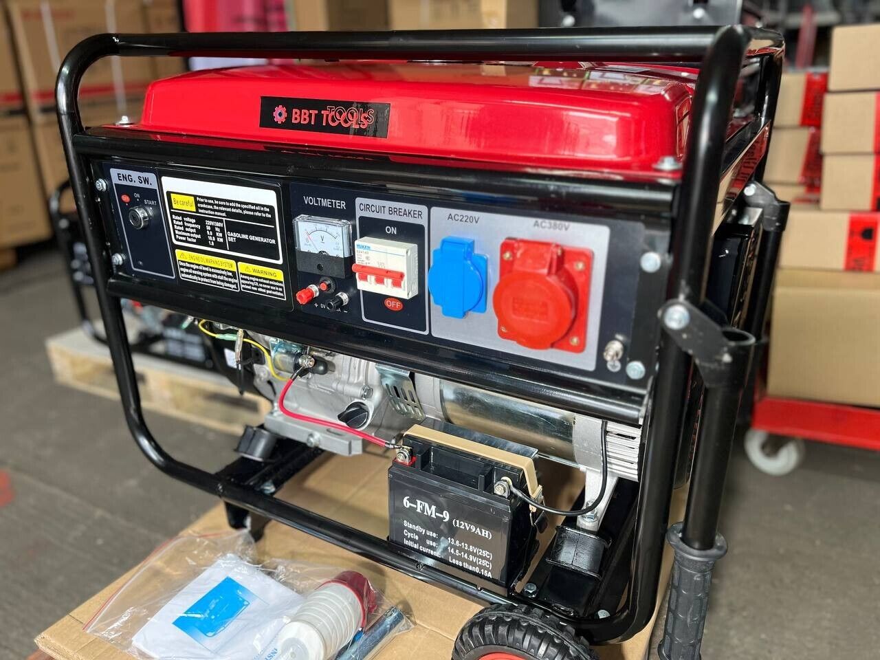 Stromerzeuger Benzin Generator Notstromaggregat Stromaggregat 380V|9 kW BBTOOLS