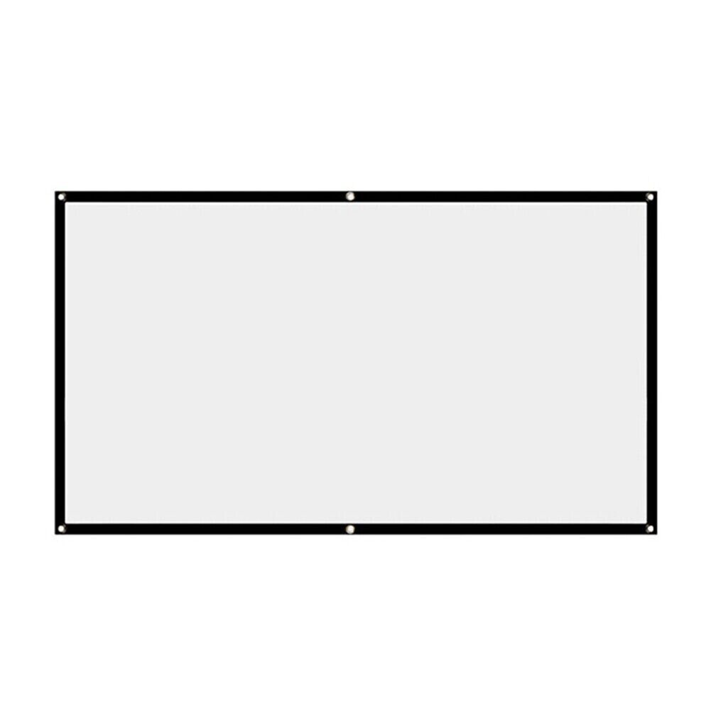 100" Projector Screen Foldable Projector Screen 16:9 HD + Hook