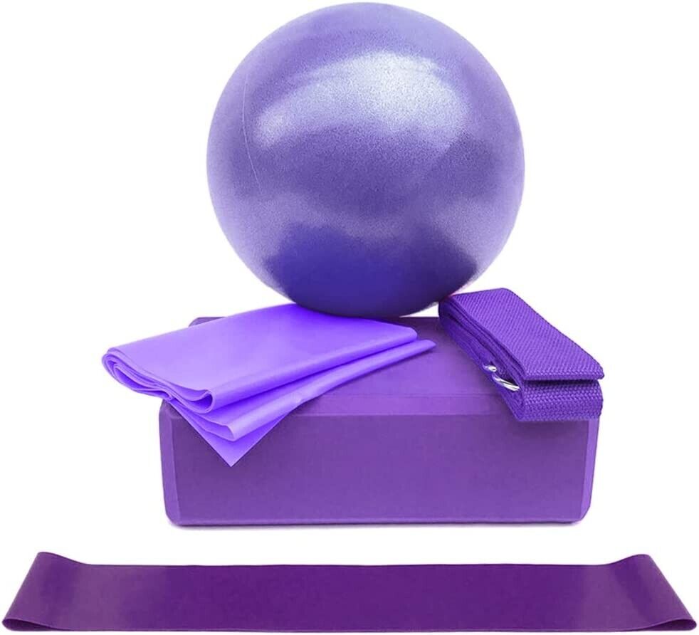 Irfora Yoga Starter Sets 5-TLGBall Blocks Stretching Strap Resistance Loop Band