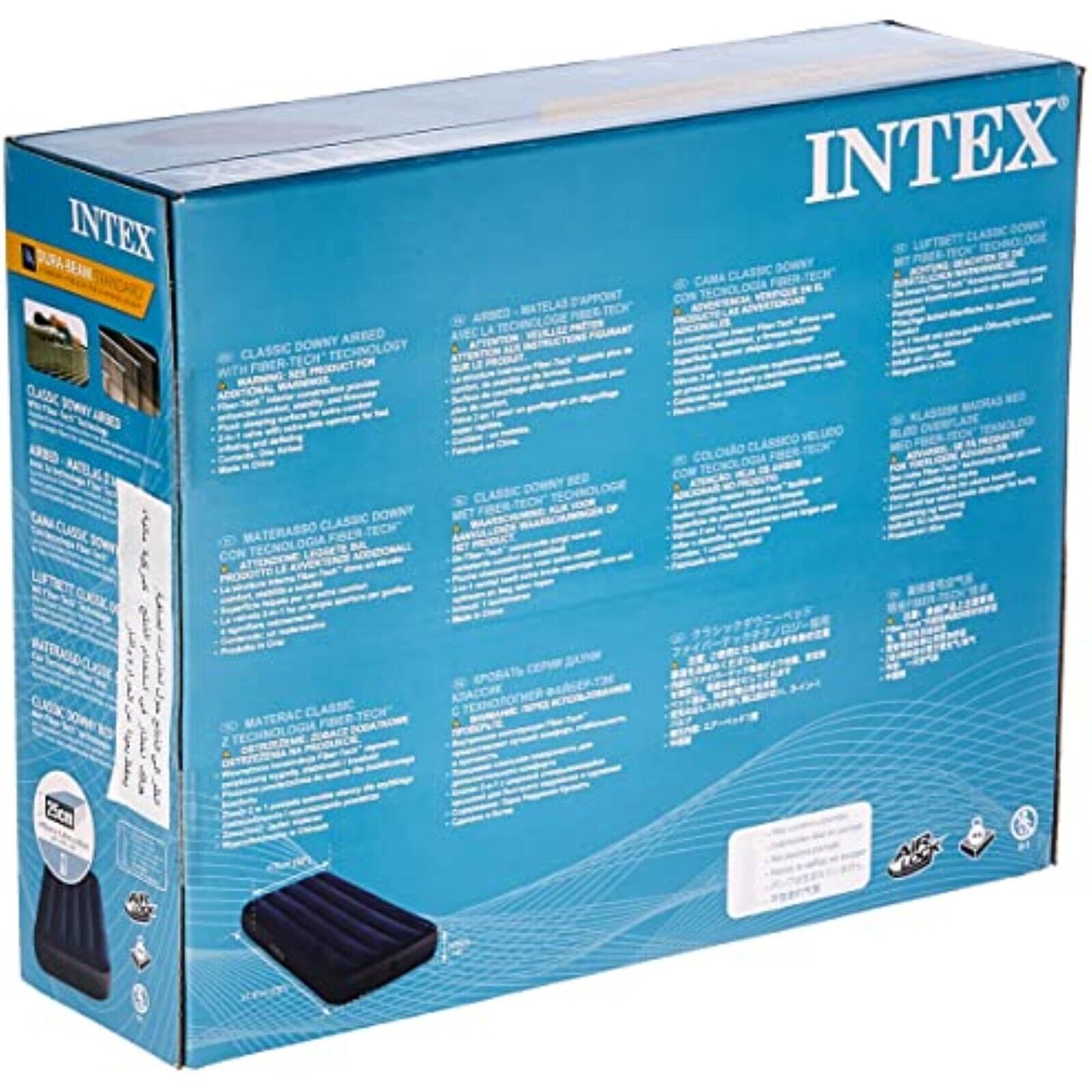 Intex Dura-Beam Luftbett 191x76x25 cm – Aufblasbares Einzelbett für Gäste, Camping & Reisen