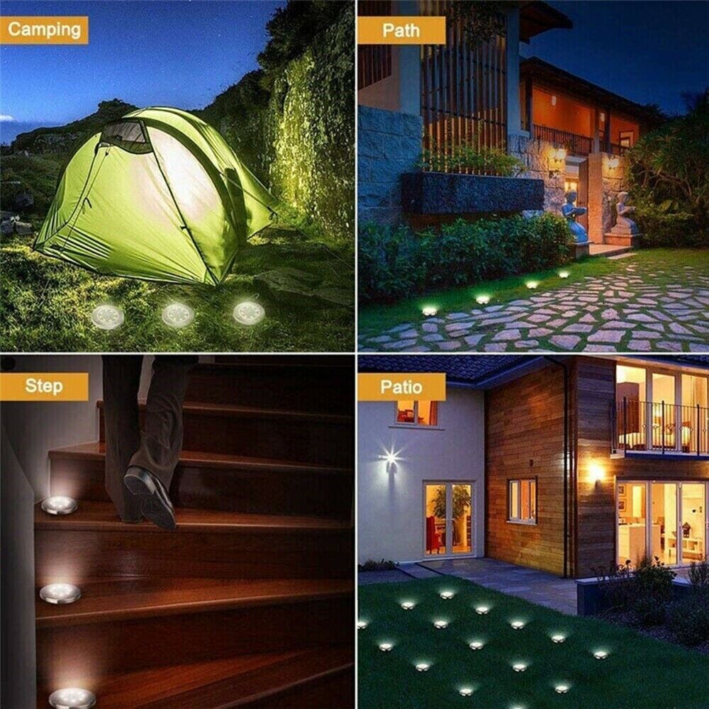 4 Gartenleuchten Solarleuchte Bodenstrahler Außen Lampe IP44 Garten Solarlampen
