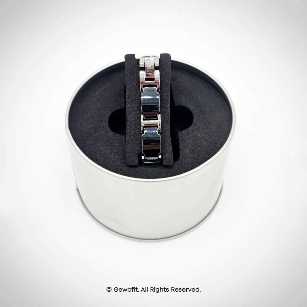 Tiens Ti-Energy Bracelet (Black 190 mm) with titanium and magnet (200 MM)
