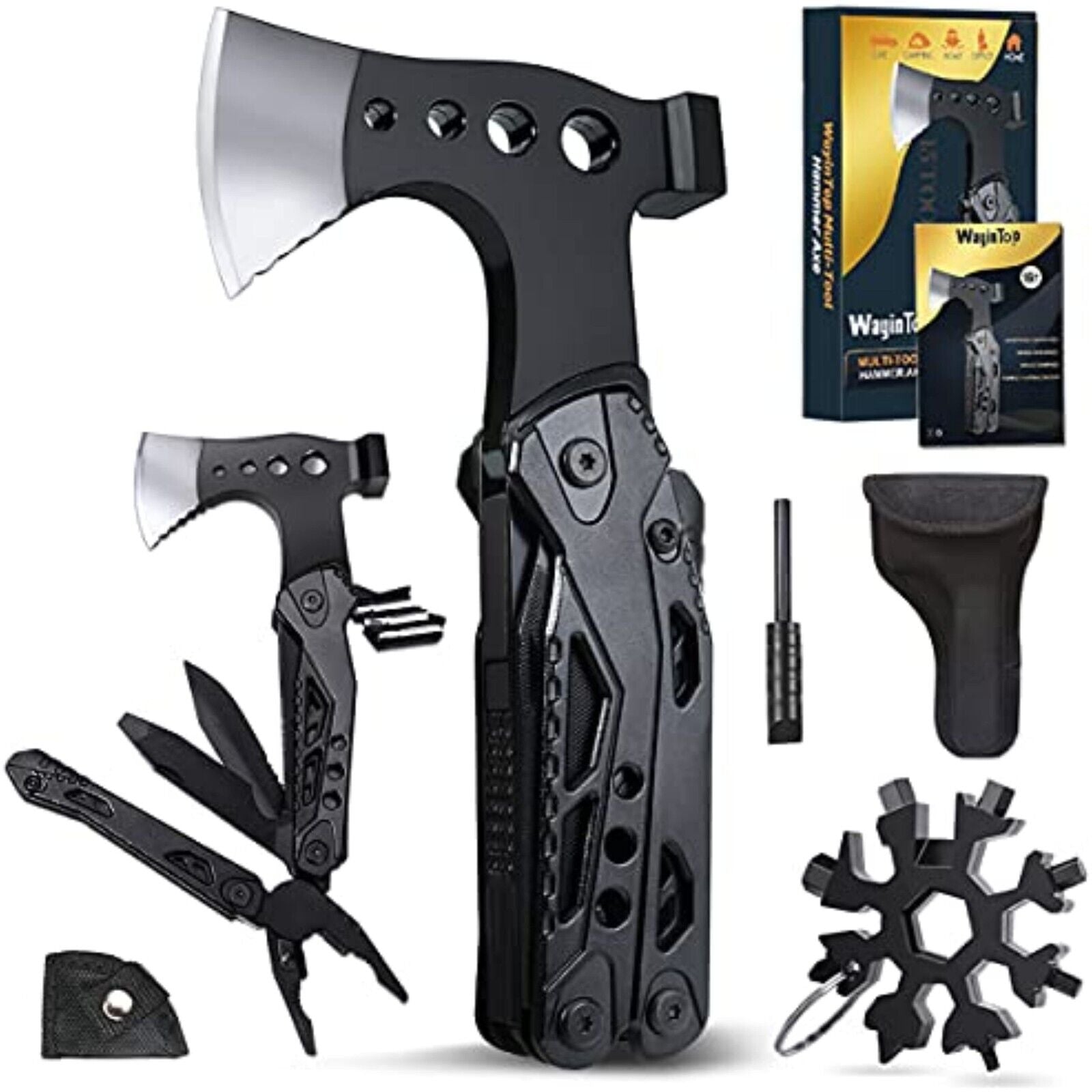 WayinTop Werkzeug Geschenke für Männer, Taschenwerkzeug Multi-Tool Hammer.