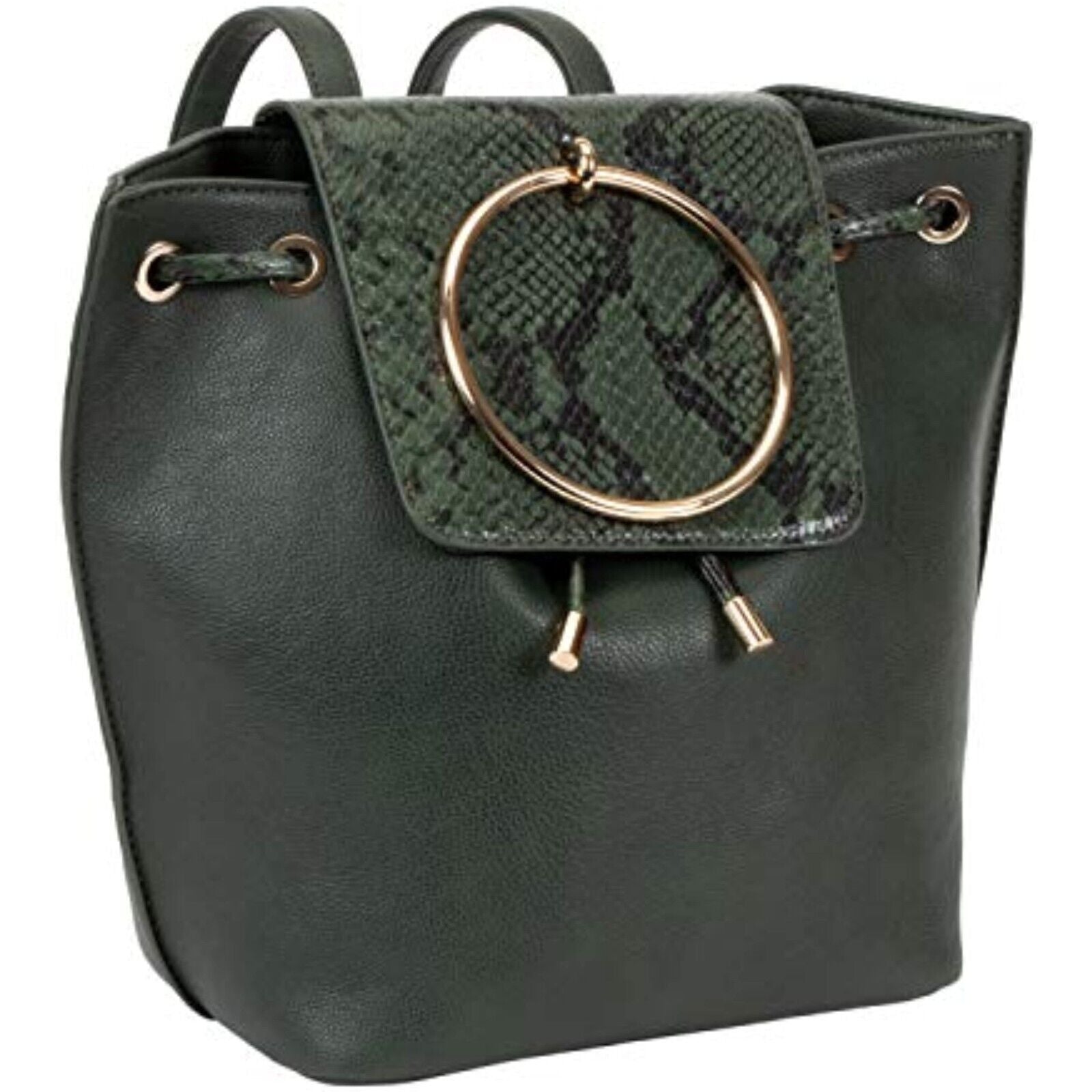SIX Trendiger Grün Kunstleder Damenrucksack Damentasche FrauBag Lederrucksack