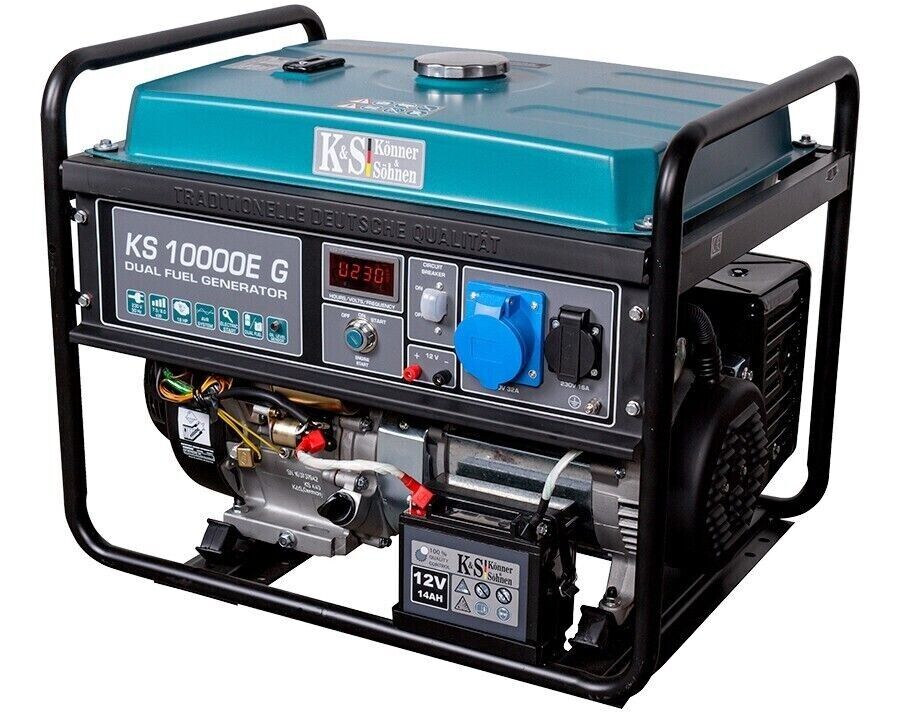 Notstromaggregat Dual LPG Gas Benzin 8KW Stromerzeuger Stromgenerator KS10000EG
