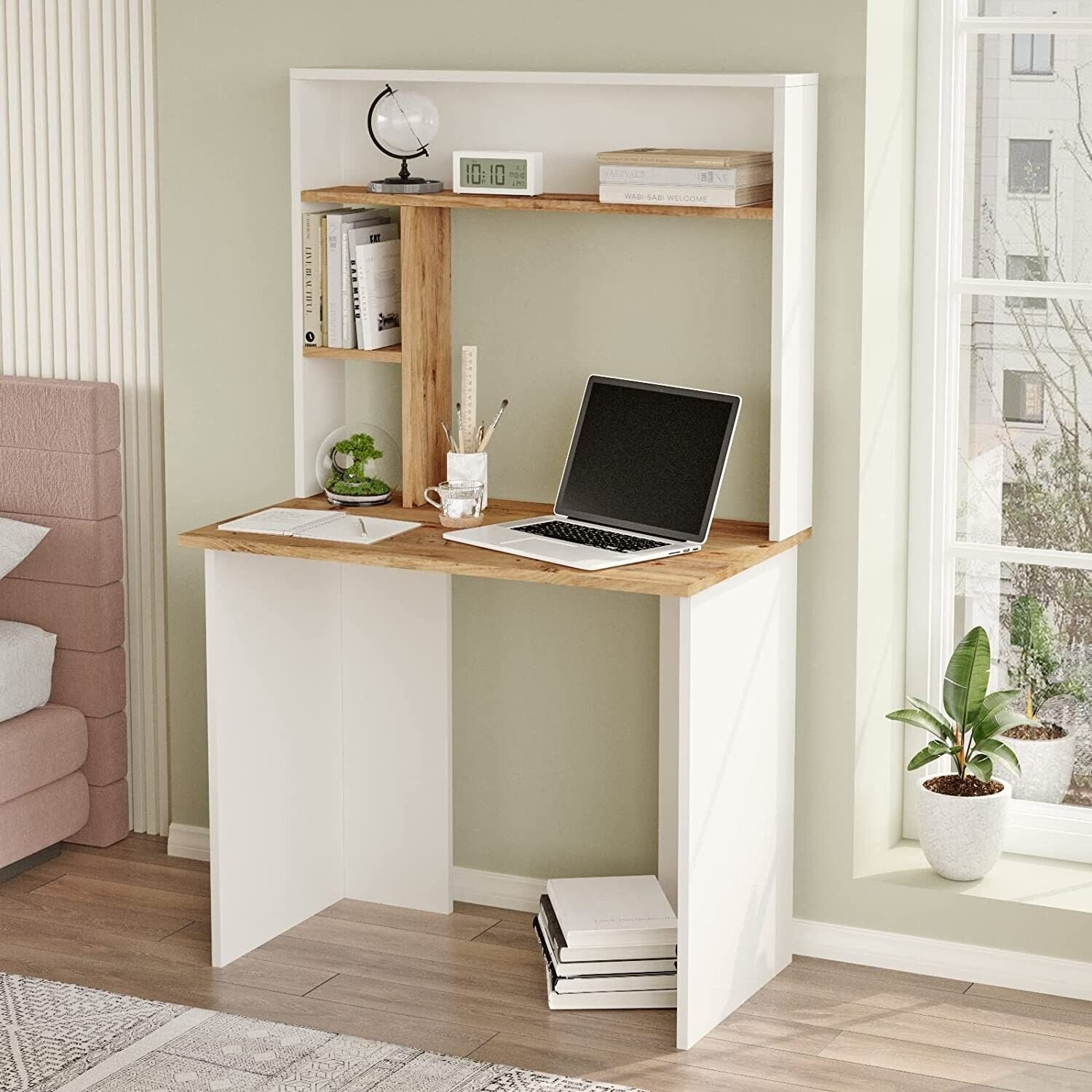 Computertisch Schreibtisch Arbeitstisch mobiler Bürotisch PC Tisch mit Ablagen