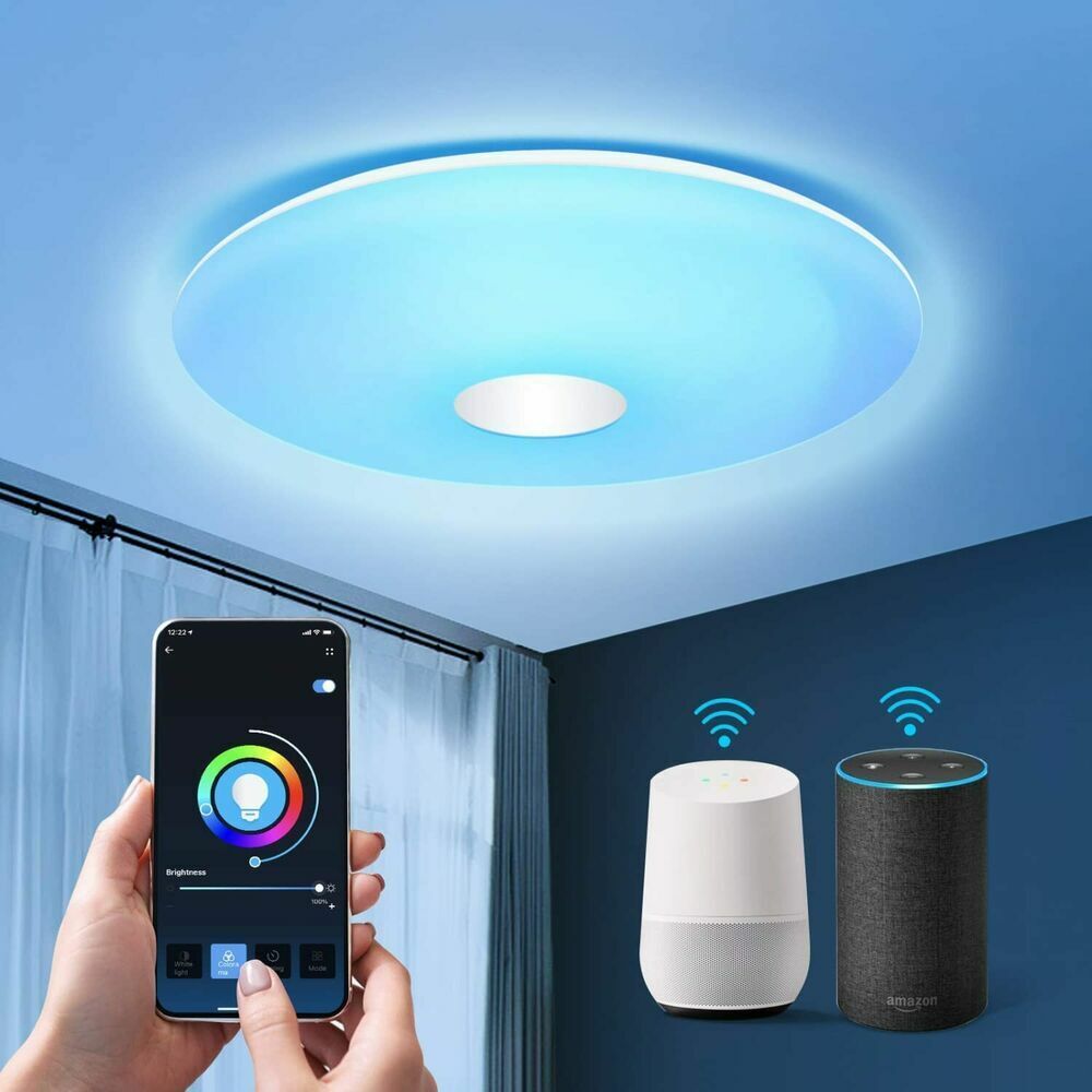 LED ceiling light 18W RGB color change with Alexa and Google Home NEW&OVP